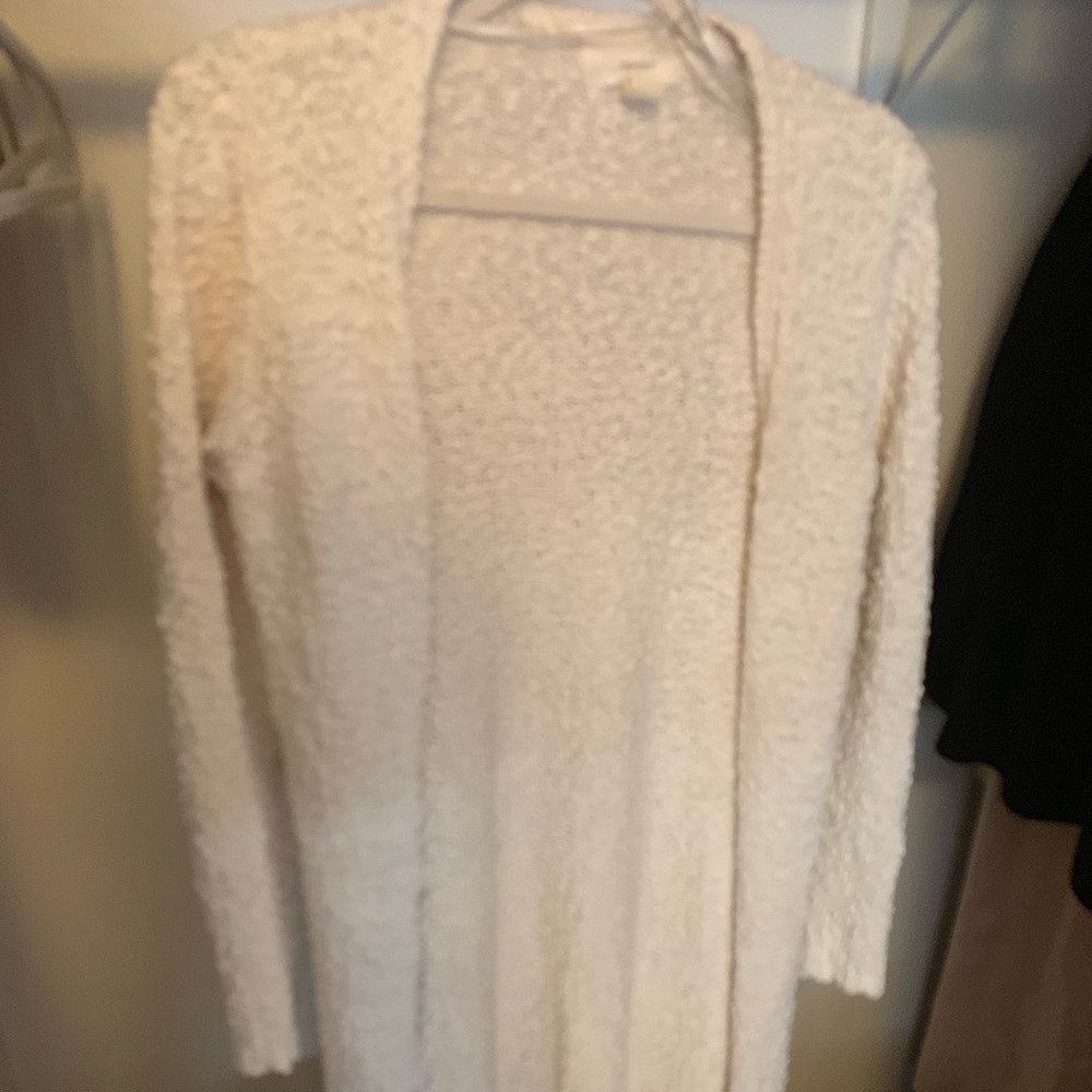 Long White Cardigan